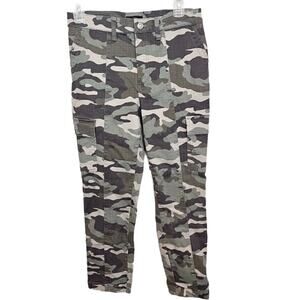 J Crew Pants Women 27 Green Camo Pants Cargo Pants High Waisted Pants Women